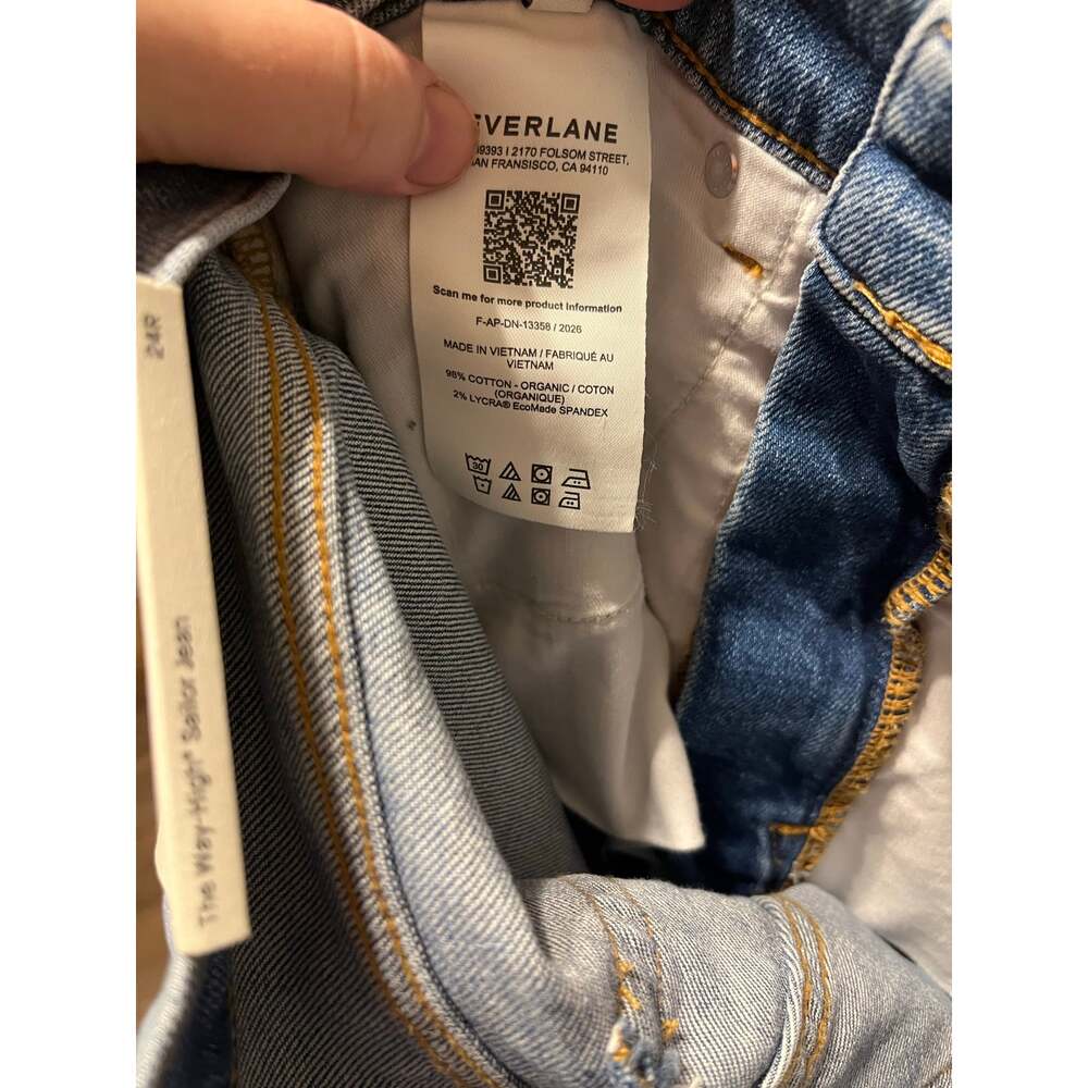 Everlane THE WAY-HIGH® SAILOR JEAN 2.0 in Medium Wash Size 24 NWT! - Picture 10 of 11